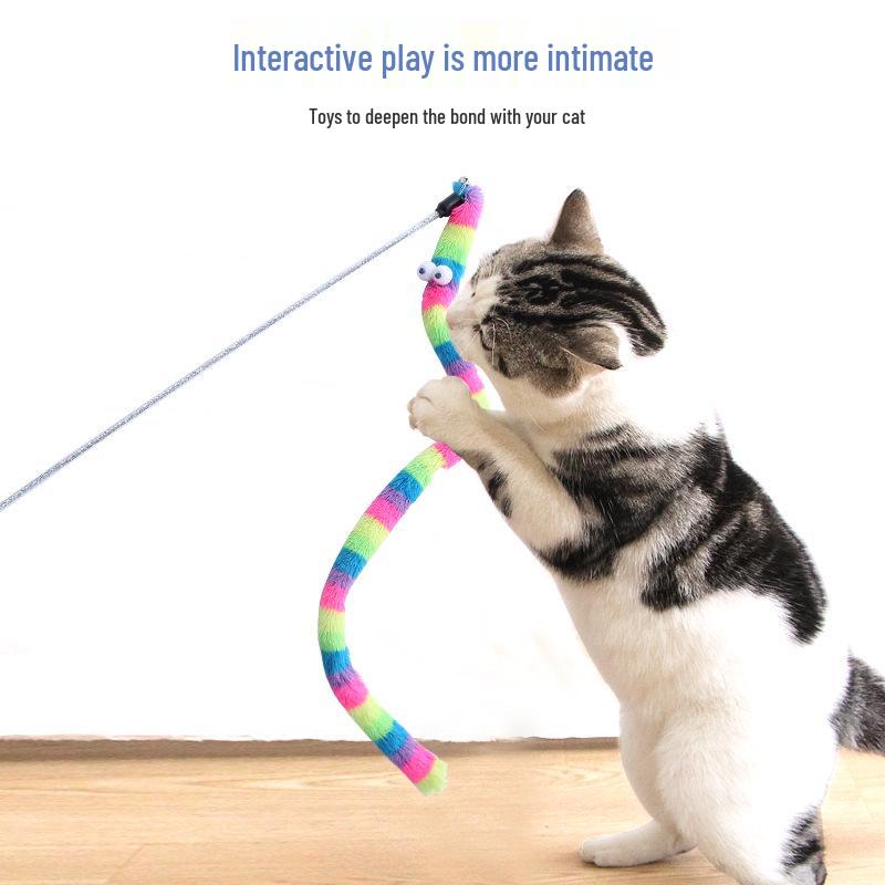 Pet Supplies Feather Bell Fairy Teaser Wand Collection - Interactive Cat Toys