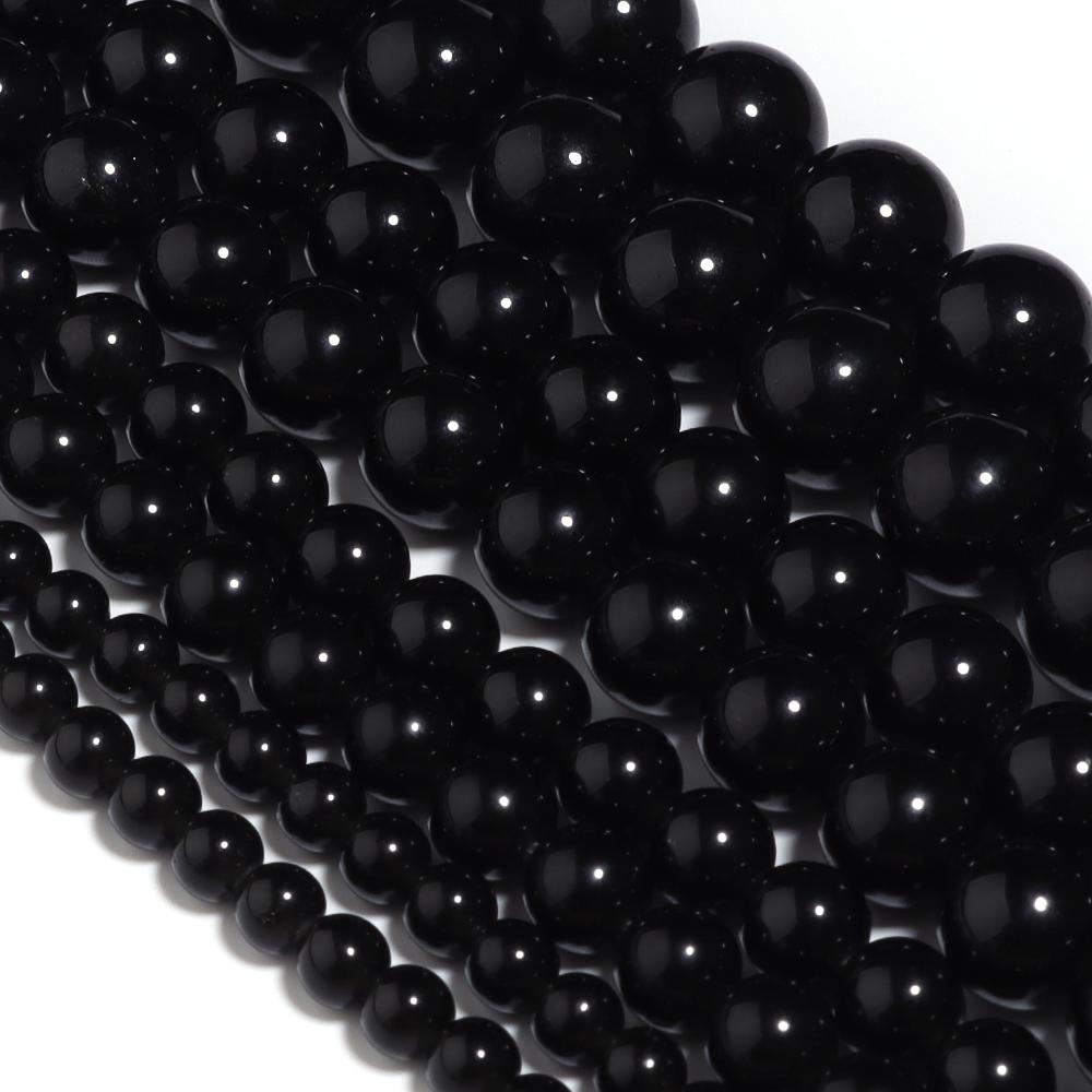4/6/8/10mm Natural Obsidian Stone Beads Round Loose Spacer Beads For Jewelry Making DIY Crafts Bracelets Necklace Accessories