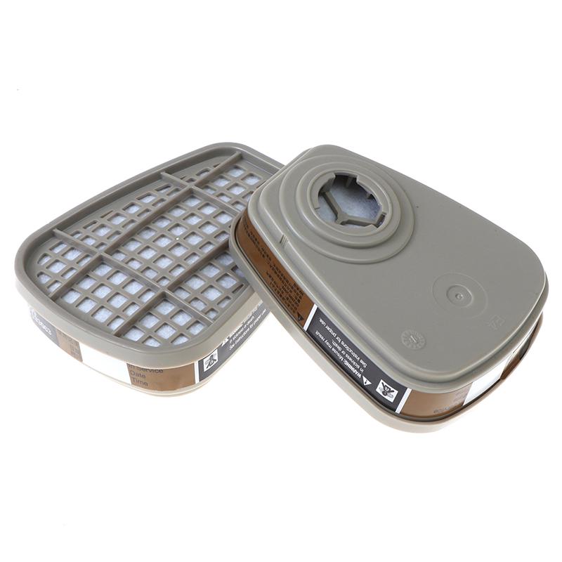2 stk patronfilter 6001cn organisk for 6800 6200 7502 ansiktsbeskyttelsesdeksel