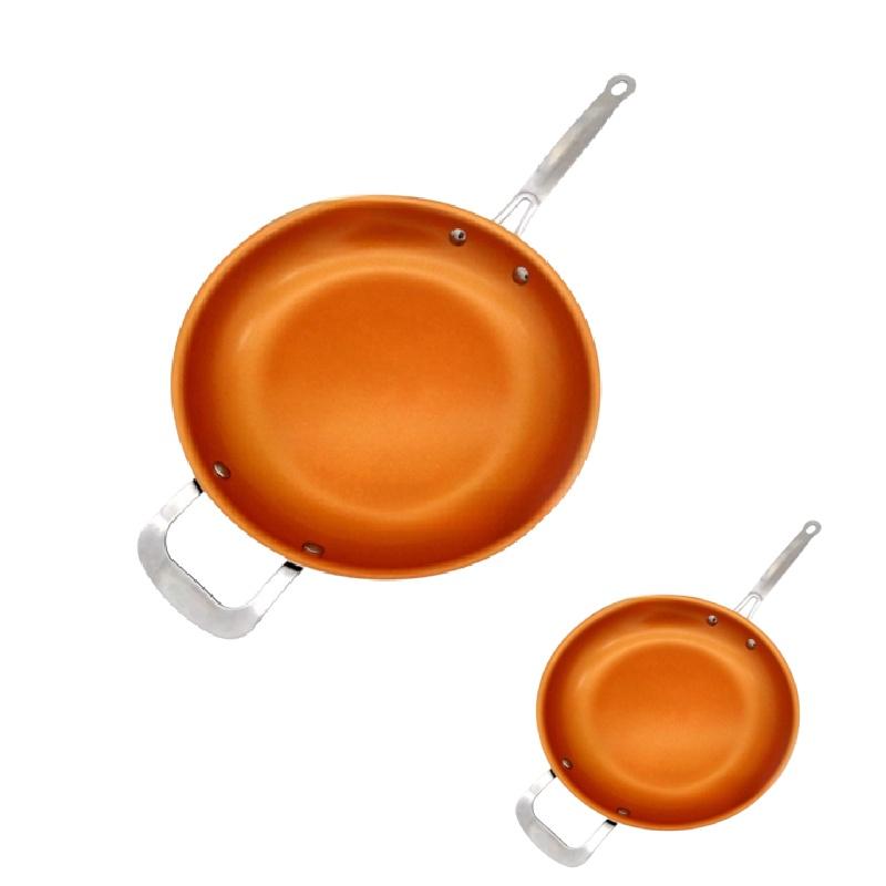 Durable Copper Non-stick Pan With Multi-size Options