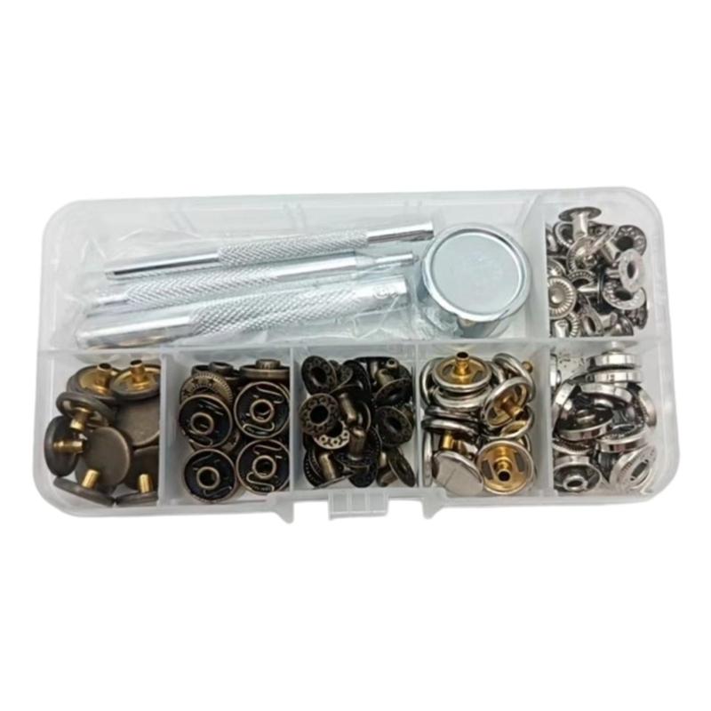 15mm 12.5mm Copper Snapping Fastener Set Durability Metal Button For Bags Clothing Jackets Accessories DIYer Crafting