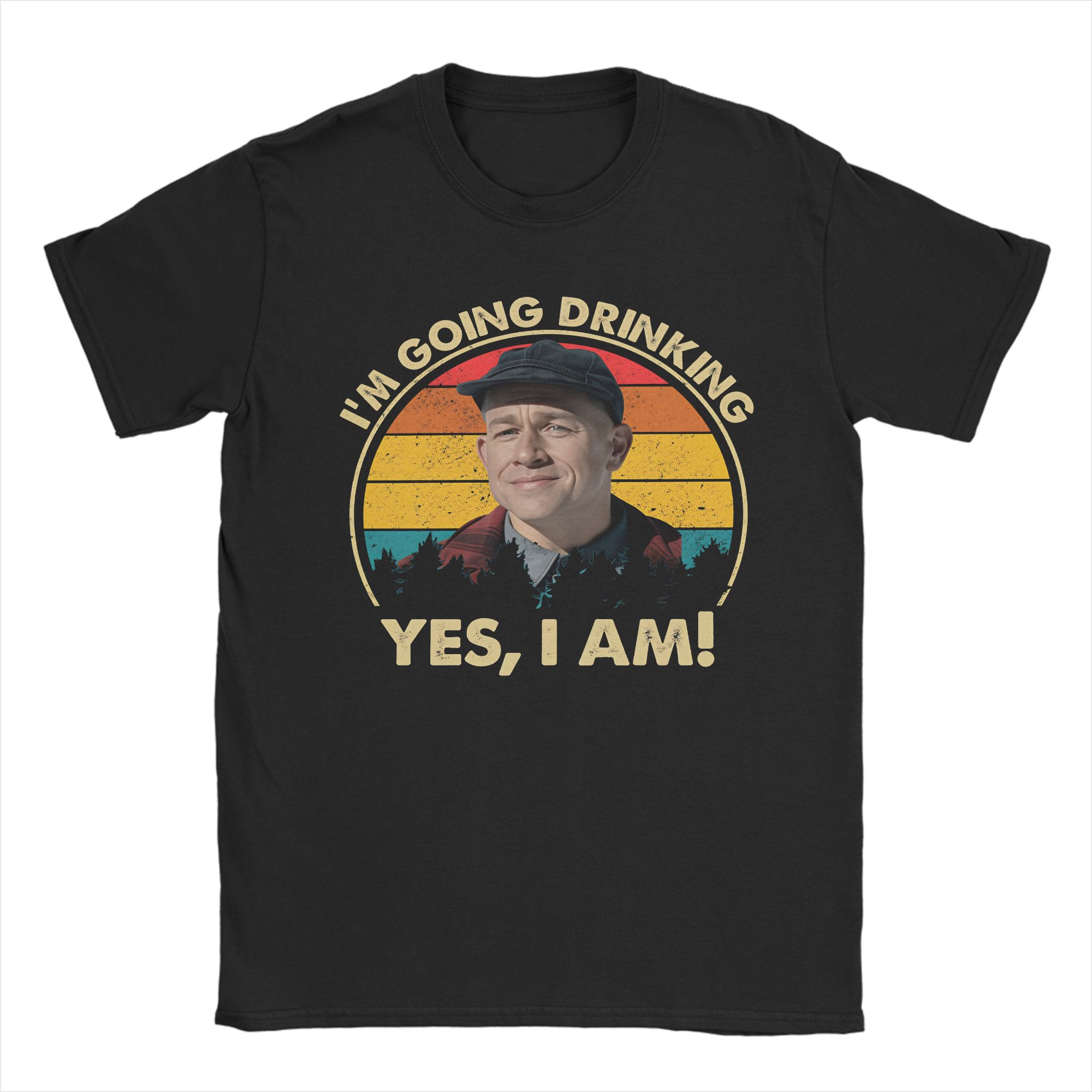 

Charlie Hunnam Ed Gein Im Going Drinking Yes I Am Christmas Tee Shirt for Men Women Graphic Print T Shirts 100% Cotton Clothes S разноцветный