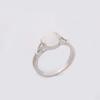 Glamour Steel Gift Engagement Ring With Bright Stone Silver Plated Fashion Jewelry