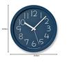 Lemnos Chalk Analog Wall Clock, Navy Blue, NY18-08, NV, Diameter 24.8cm X Depth 4.4cm