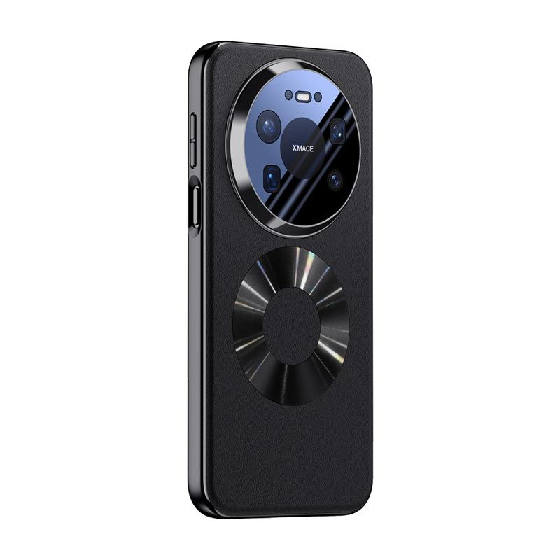 Applicable Huawei mate80promax mobile phone case lens all-inclusive 80por magnetic plating Internet celebrity 80pro leather case