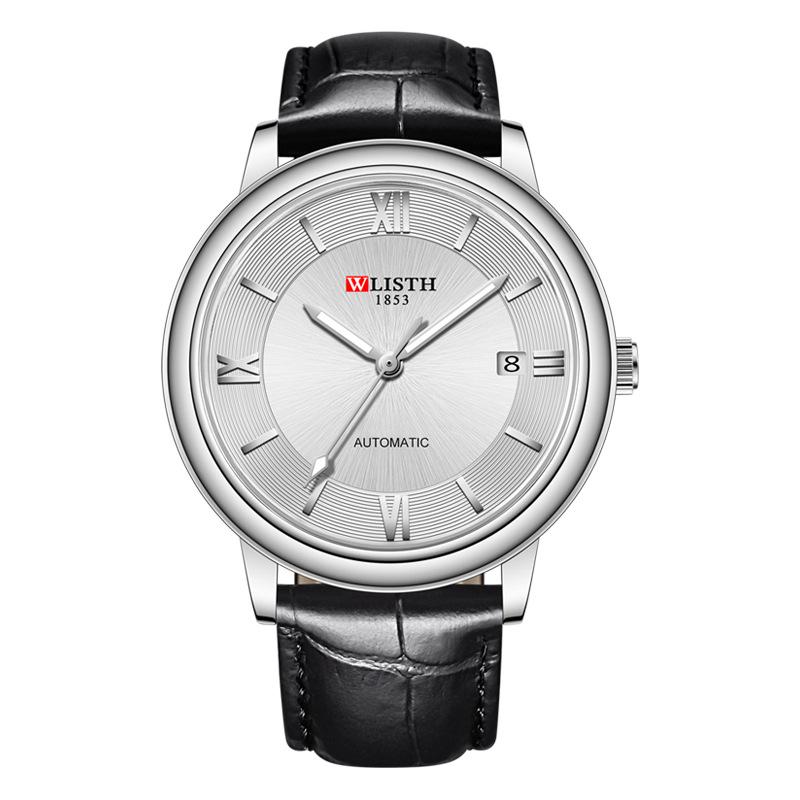 WL 1853 Men s Automatic Roman Numeral Watch with Genuine Leather Strap