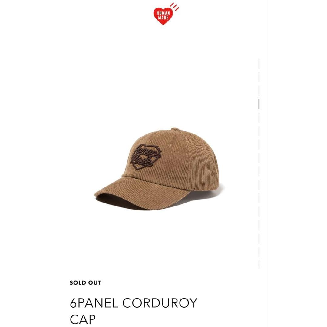 Used New HUMAN MADE 6PANEL CORDUROY CAP