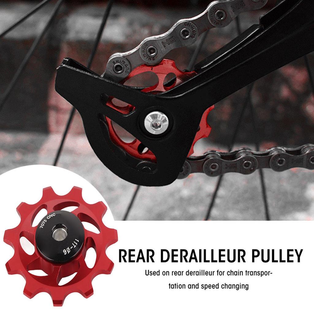 11T Jockey Rad Schaltwerk Pulley für Mountainbike Fahrrad Ersatz Teile(Schwarz)