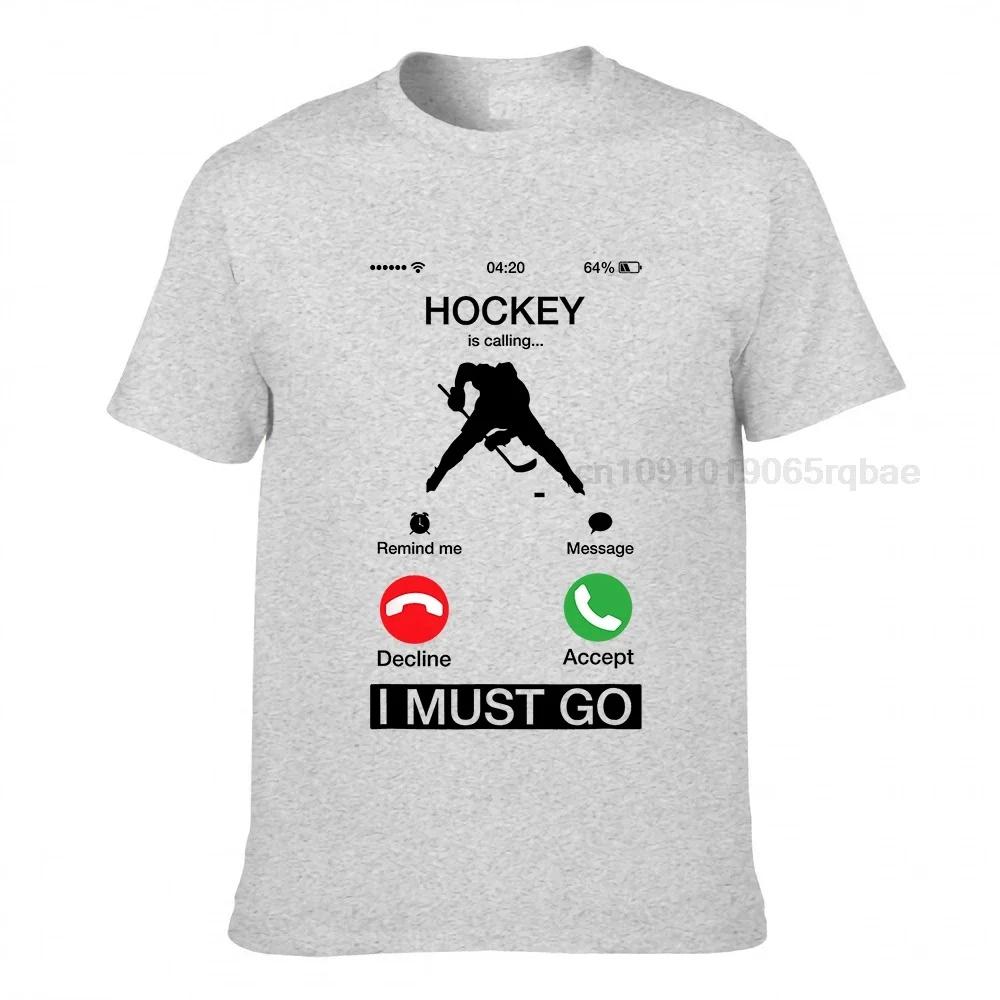 Hockey Is Calling And I Must Go Funny Phone Screen Tshirt Cosiedesign Tops Shirts Special Cotton Unisexs Tshirt