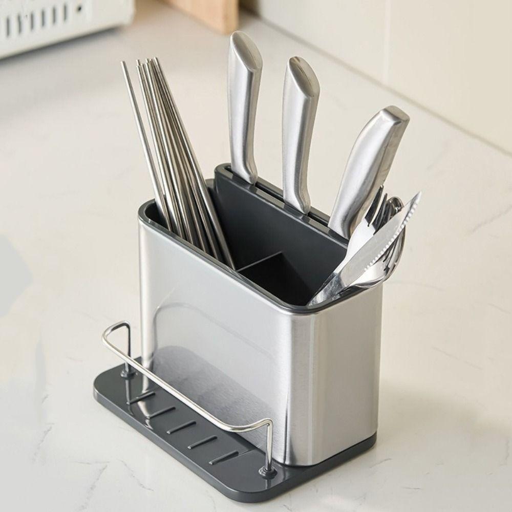 Rectangular Cutlery Storage Box Large Capacity Utensil Holder Chopsticks Storage Basket  Spoons