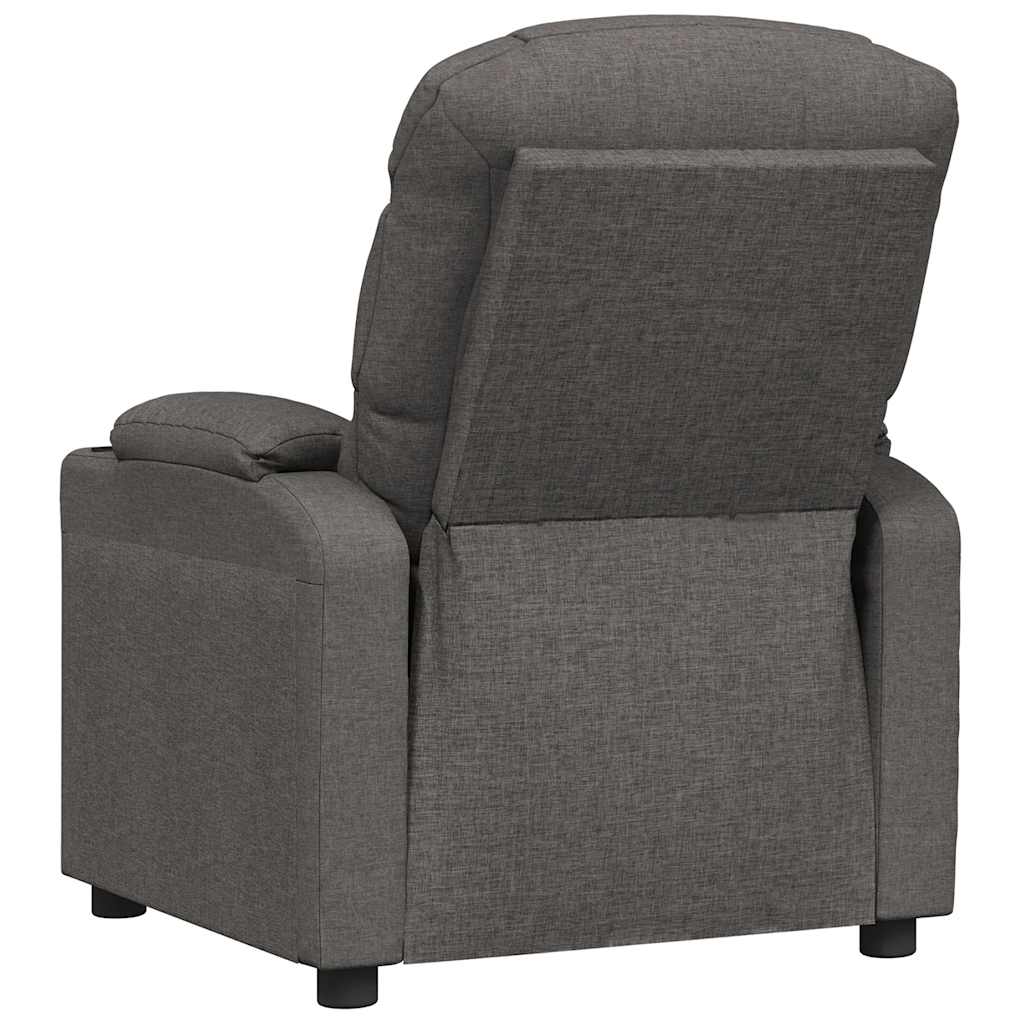 Electric Recliner Chair Dark Gray Fabric