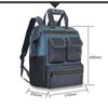 Wide Mouth Tool Tote Bag Muti-Purpose Tool Organiser with Multiple Pockets Adjustable Shoulder