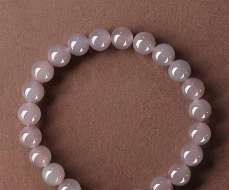Popular Smoke Purple Lotus Bracelet with Lotus Pod Pendant, Imitation Hetian Jade, Student Style Women's Jewelry.