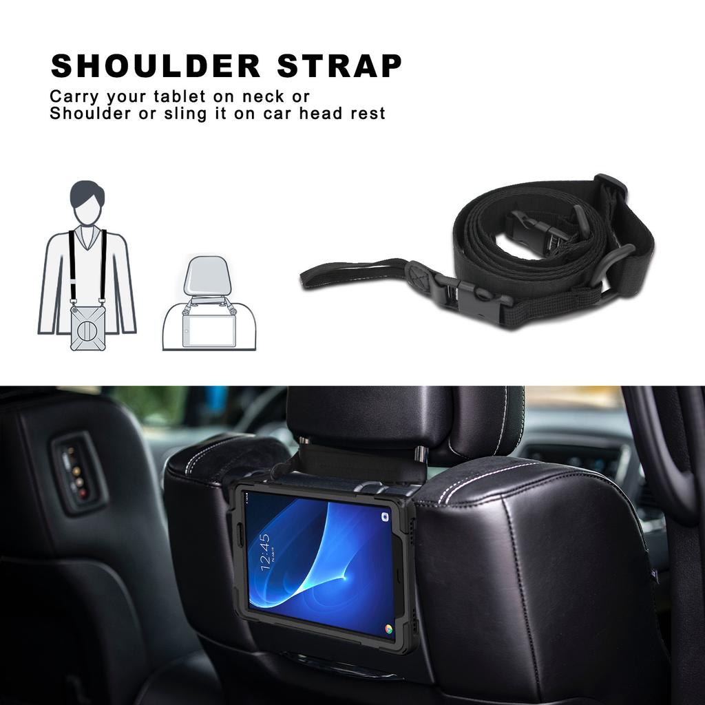 Suitable for Samsung SM-T580 Pirate King Hand Strap Stand Tablet Protective Case T585 Silicone Protective Shell