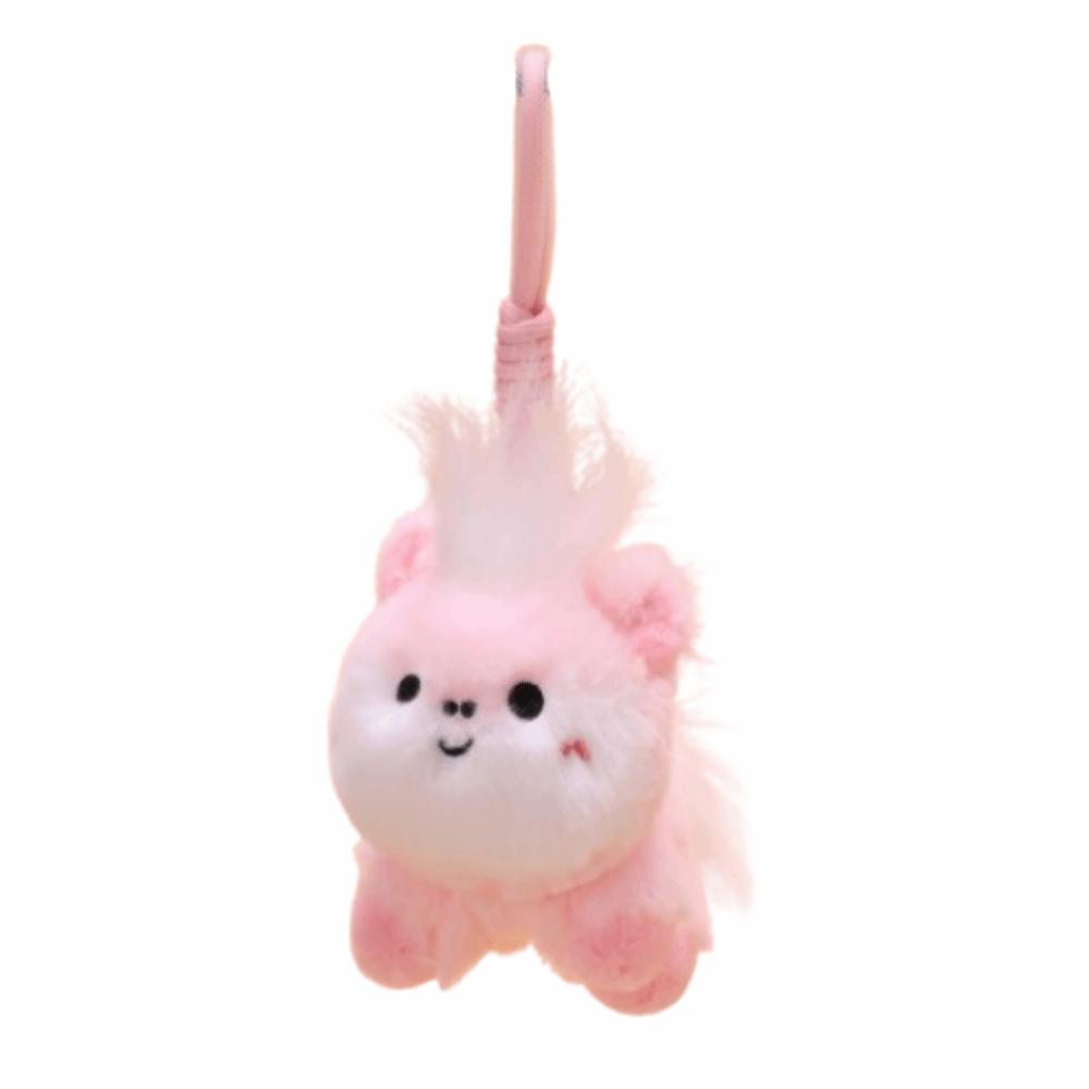 Creative Mini Horse Plush Dolls Cute Horse Plush Doll Toys Cartoon Horse Keychain Bag Pendant розовый