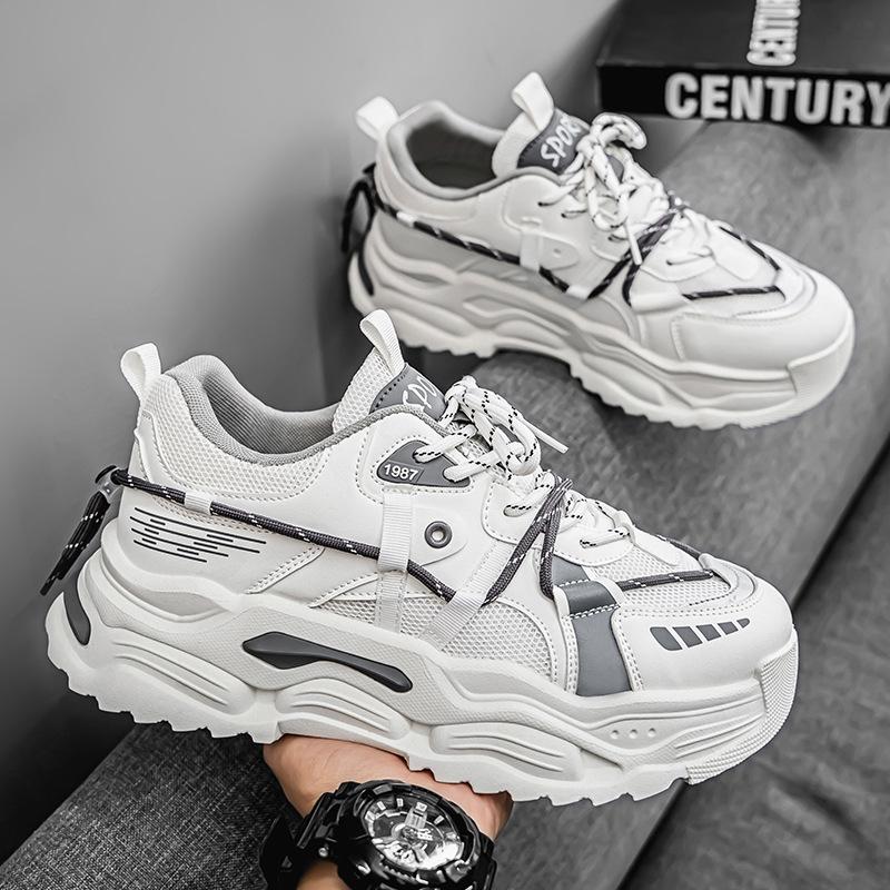 

Men s shoes 2025 new spring sports and leisure running heightened thick-soled fried street dad winter velvet popular men s shoes 44