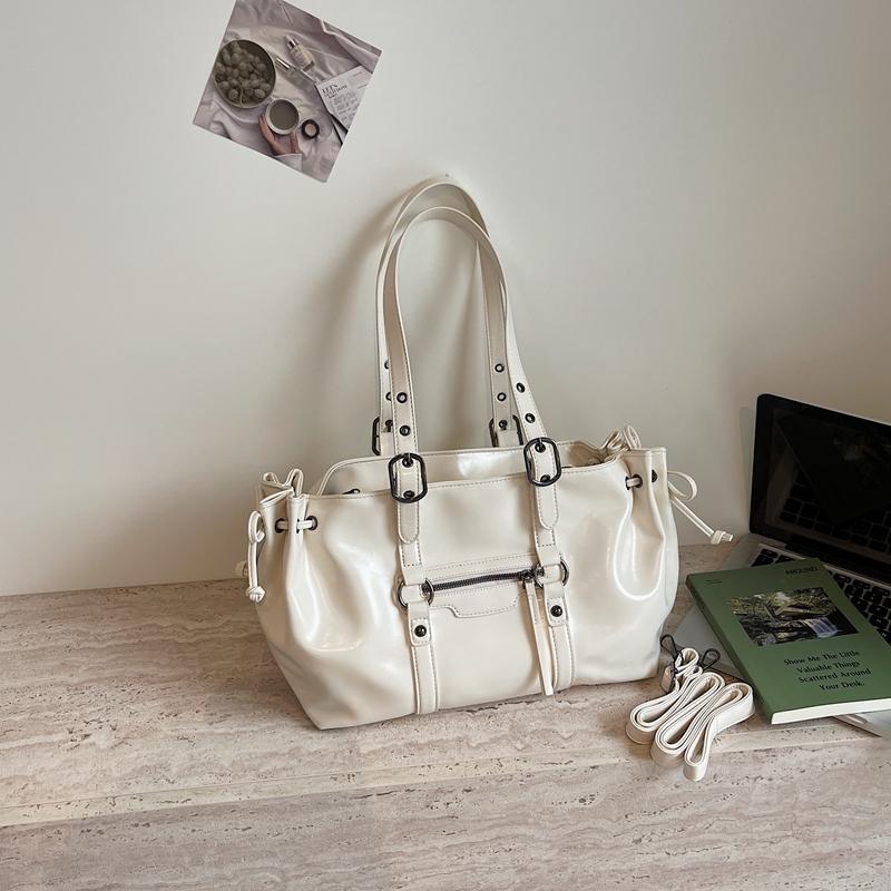 

Women s Pu Leather Shoulder Tote Bag Retro Daily Casual Dating Crossbody Bags 2026 New Trend Luxury Fashion Handbags and Purses 35cmx23cmx19cm бежевый