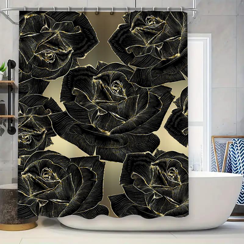 

Yoga Mats For Dogs Shower Curtain Set Bathroom Decor Pet Yoga Print Indoor Decoration Wall Art W60H190(CM)-1 Pcs