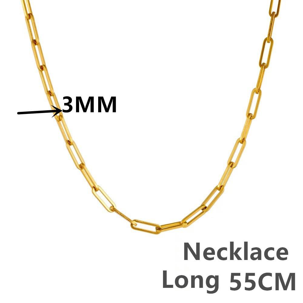 925 Sterling Silver Stylish Exquisite Cut Paper Clip Necklace Necklace Birthday Party Jewelry Gift