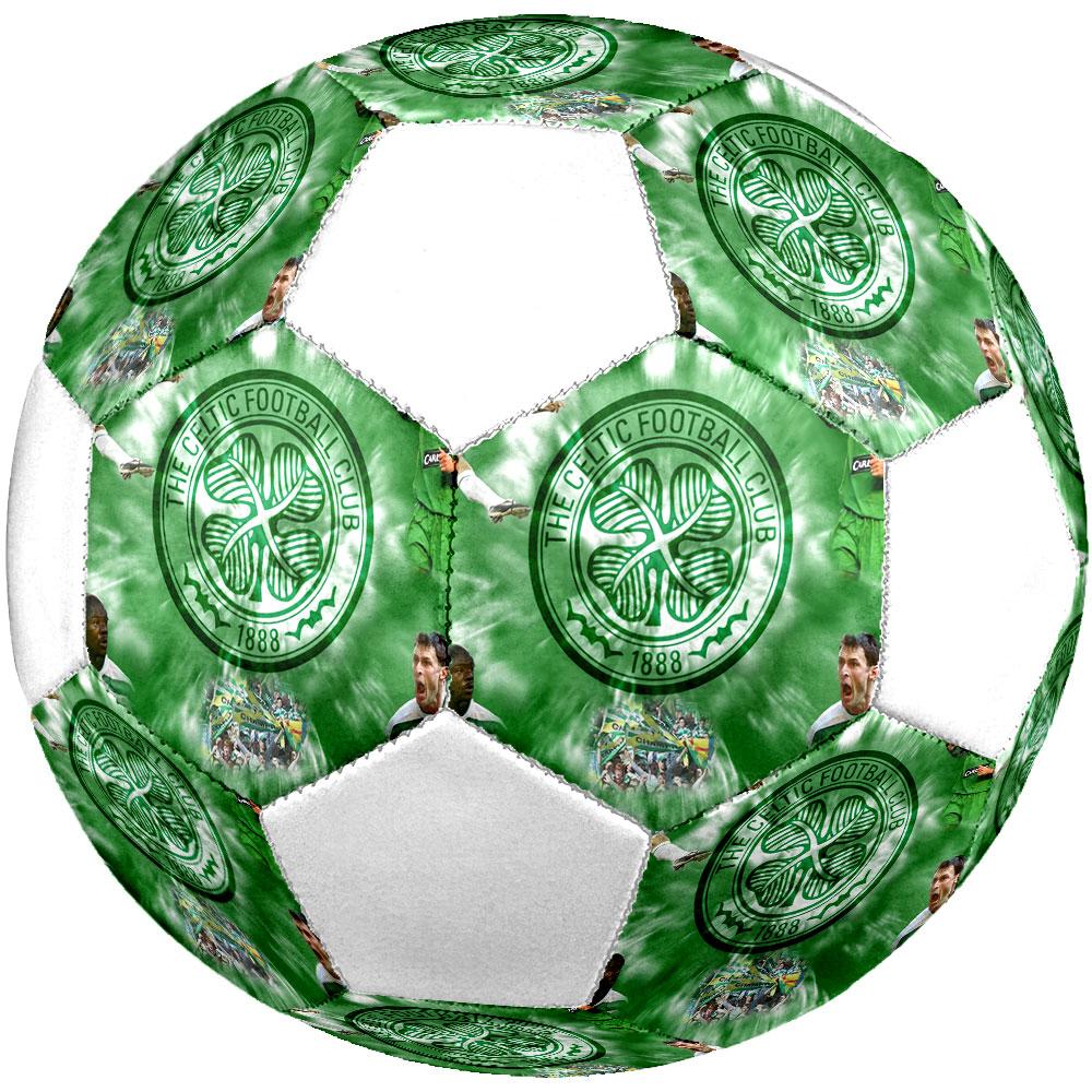Celtic FC Size 5 Soccer Ball, Machine-Stitched PVC, Durable & High Bounce, All Ages Fit, Fan Merchandise, Matches & Outdoor Use.