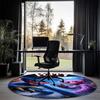 Huggy Wuggy Printed Round Rug Carpet Chair Rug Area Rug Entryway Doormats,for Office Chair Living Room Bedroom Kitchen Room.