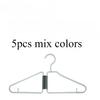 5pcs Foldable Clothes Hangers, Space-Saving Wardrobe Organizer with Pants Hanger, Non-Slip Design, Suitable for Home Closet