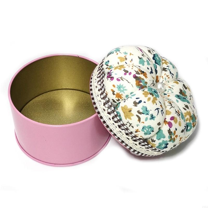 Flower Pin Cushion with Storage Container Quilting Pin Holder for Sewing Pin Thread Thimble Button and Sewing Accessory Dropship