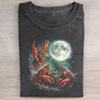 Vintage Three Crawfish Moon Graphic Reprint Tshirt, Retro Tshirt