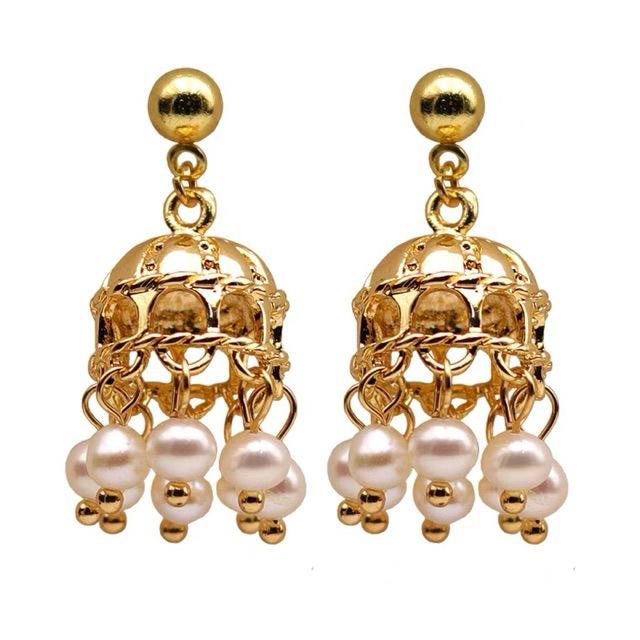 

Temperament design sense three-dimensional stud earrings bird s nest natural freshwater pearl earrings elegant personality niche earrings fashionable Silver needle