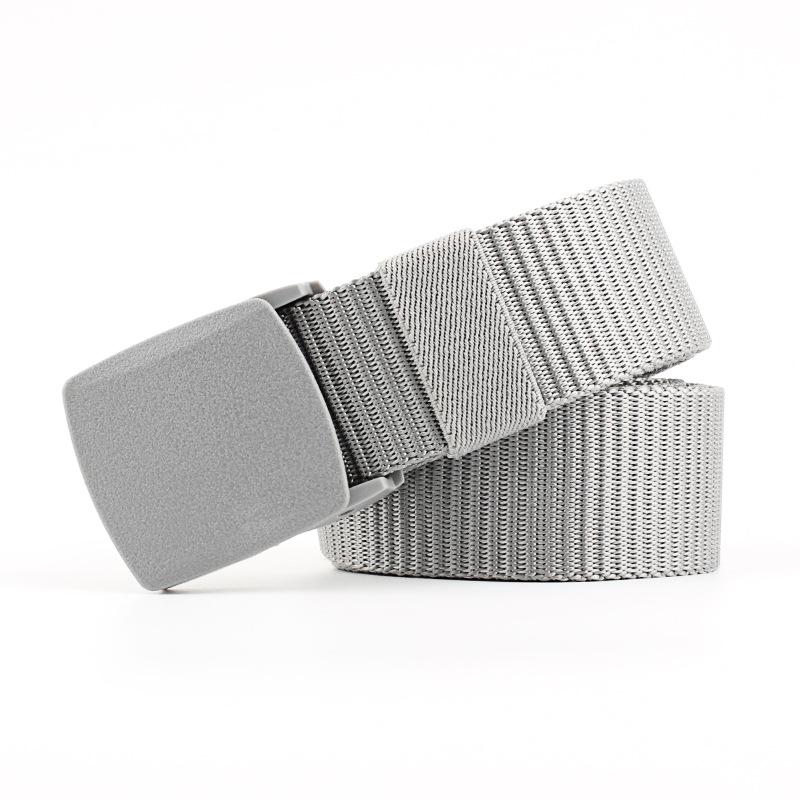 Outdoor Plastic Buckle Imitation Nylon Sports Women'S Canvas Wide Belt, Men'S Casual Belt Tactical Belt