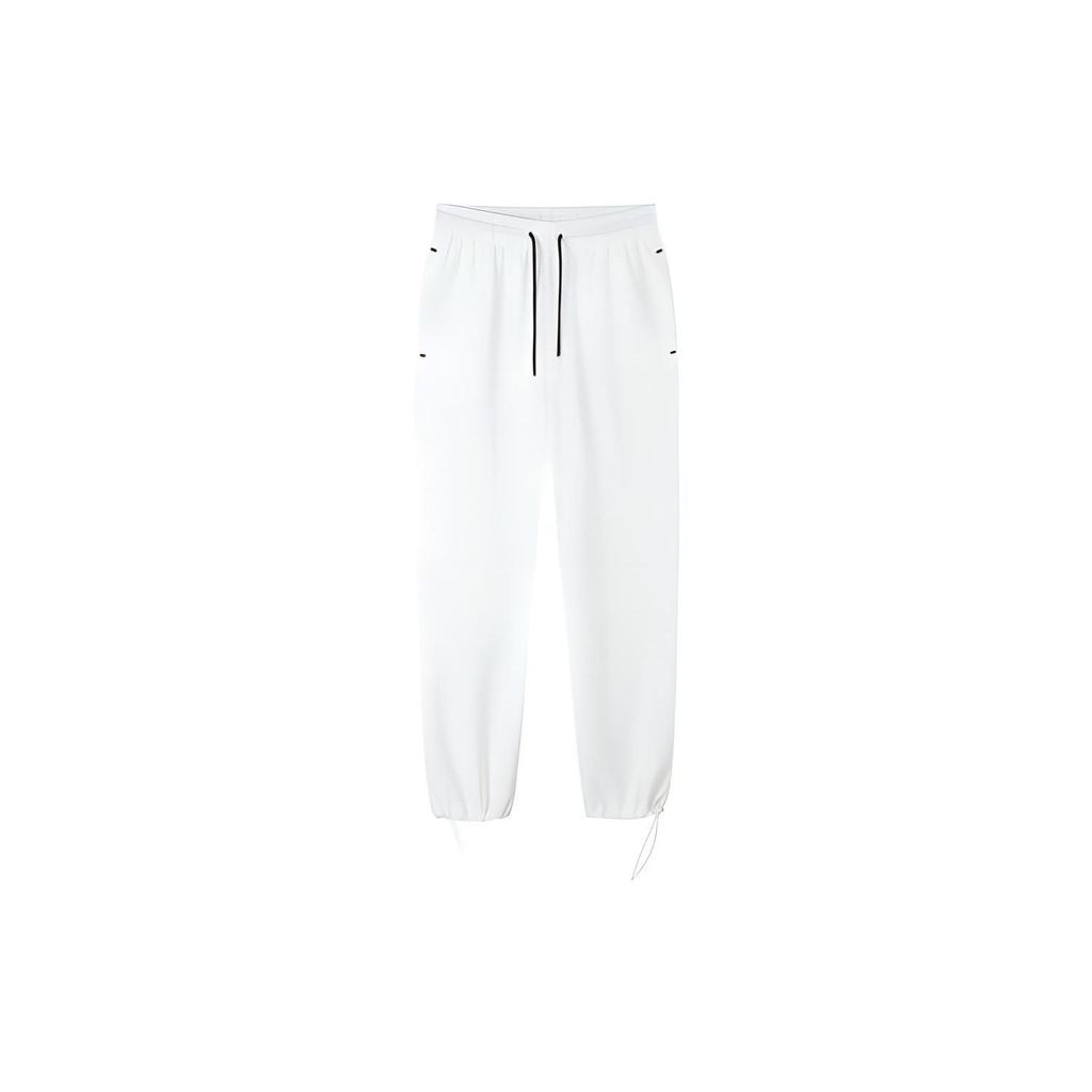 Anta Loose Knit Nine-Point Sports Pants Women Bottoms White 162137743R-1
