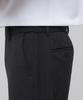 MUSINSA STANDARD Lightweight Semi-Wide Hidden Elastic Waist Slacks [Charcoal Gray]