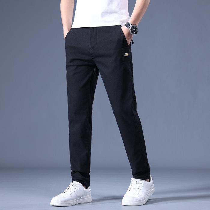 Spring And Autumn Winter Plush Thickened/Regular Casual Pants For Men'S Trendy Fashion Versatile Small Straight Tube Large Men'S Pants