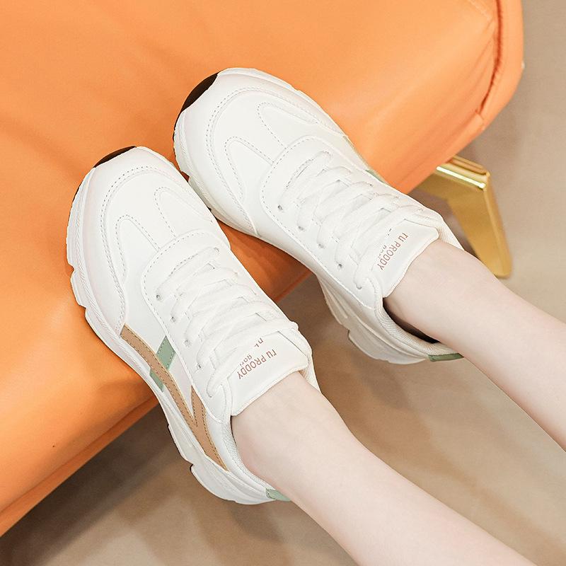 

2025 Весна Корейский Forrest Gump Женские Кроссовки Для Бега и Отдыха Папа H327 40 коричневый