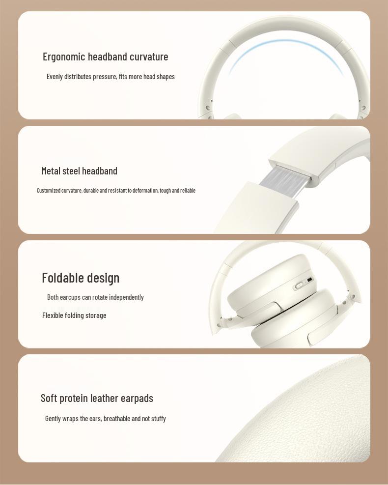 Wireless Bluetooth Headset with ANC, Long Battery Life, Universal for Gaming & Smartphones