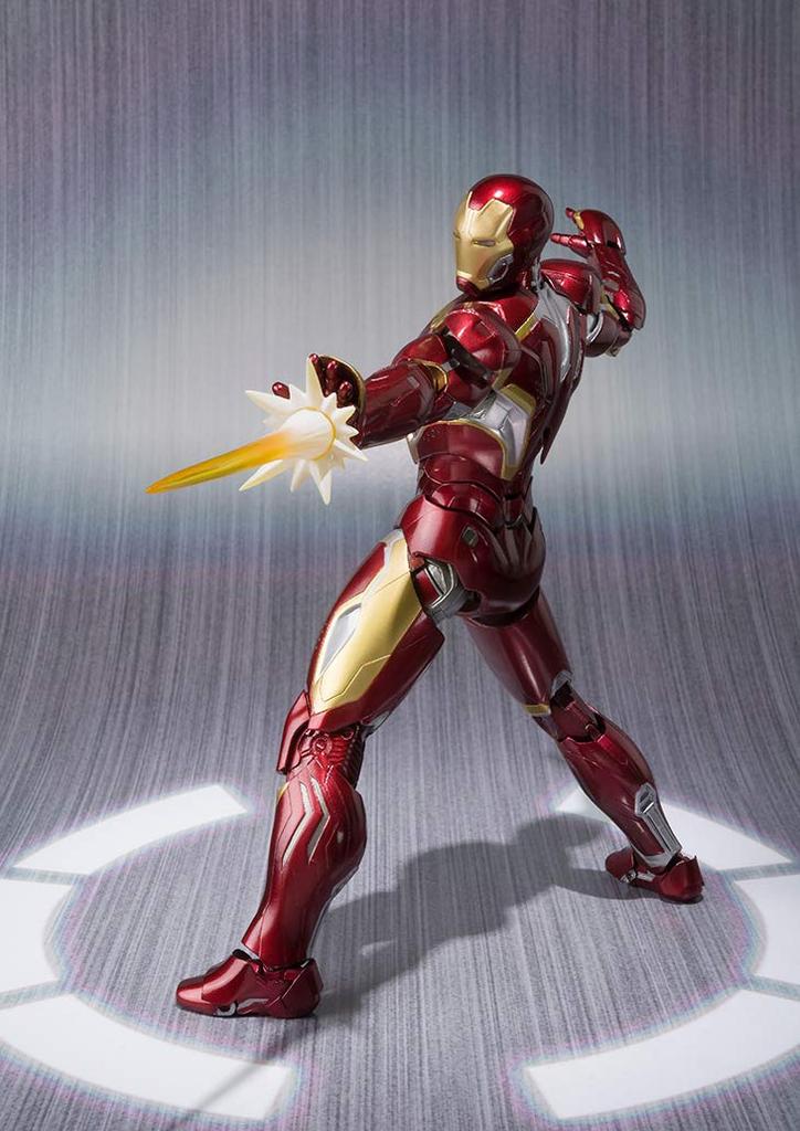 TAMASHII NATIONS Avengers Iron Man Mark approximately ABS PVC painted action figure S.H.Figuarts 45, 155mm, & & die-cast