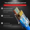RJ45 Metal Shielded Pass-Through Connector for Cat 5, 6, 7 Cables