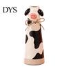Hand Carved Animal Ornaments Resin Cute Vase, Farmhouse Decorative Flower Holder for Home Unique Housewarming Gift Office Decor, Pig/Cow/Sheep/Chicken