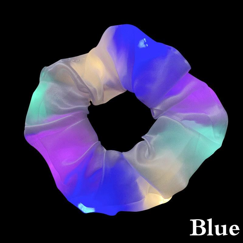 LED Large Intestine Hair Ring Nightclub Bar Dance Club Luminous Hair Accessories