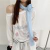 Neckerchief Decoration Rose Flower Scarves Cravat Collar Flower Decoration Long Scarf  Female