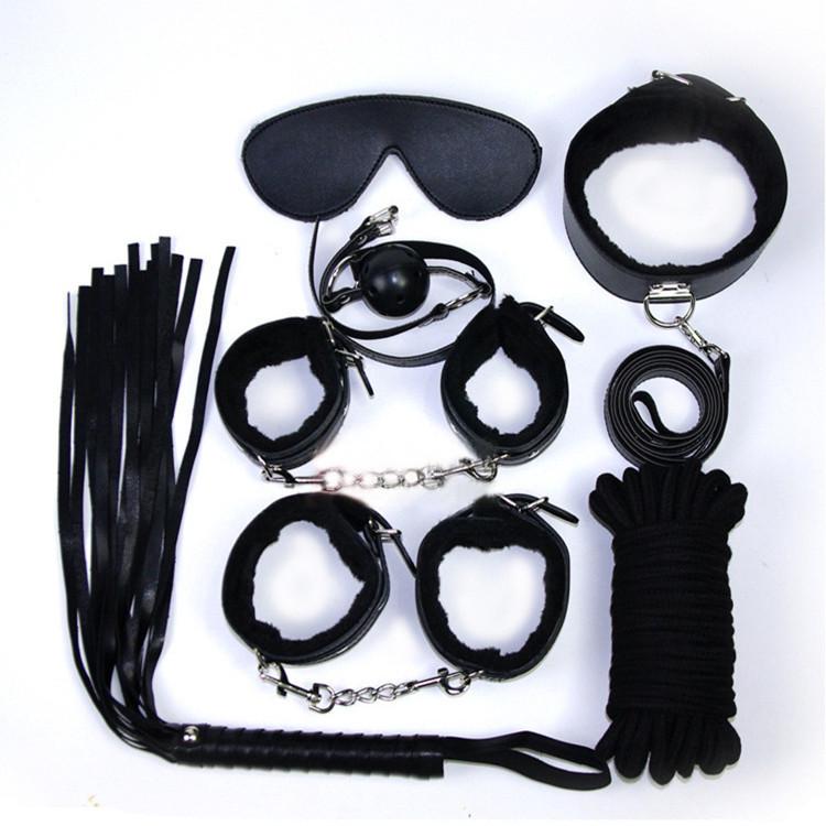 7-Piece Plush Bondage Set for Adults - Long Night Collection 3099