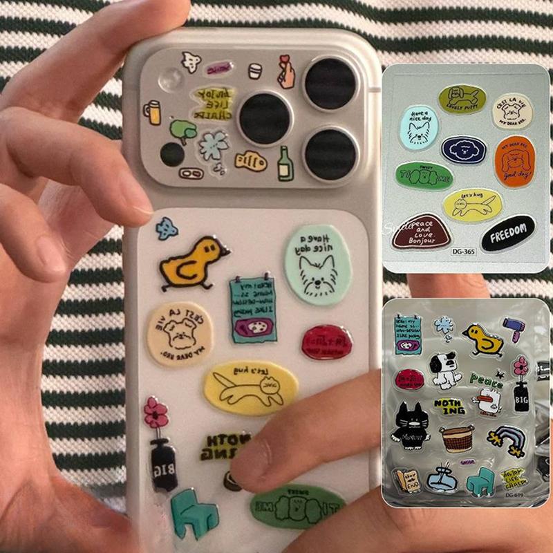 Cute Cartoon Stickers For Phone Case Diy Stickers Aesthetic Kawaii Stickers Decorations Party Stickers Accessories