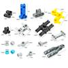 Building Blocks DIY Technical Parts Axle Pin Connectors 32034 32015 32014 2853 3713 57515 14720 87082 MOC Bricks Educational Toy