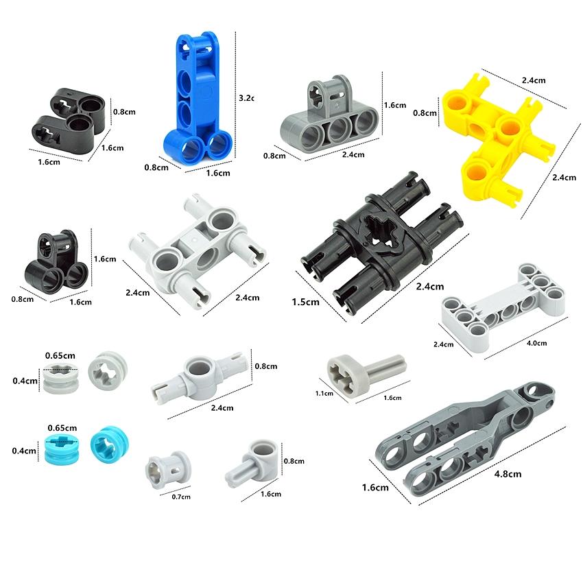 Building Blocks DIY Technical Parts Axle Pin Connectors 32034 32015 32014 2853 3713 57515 14720 87082 MOC Bricks Educational Toy