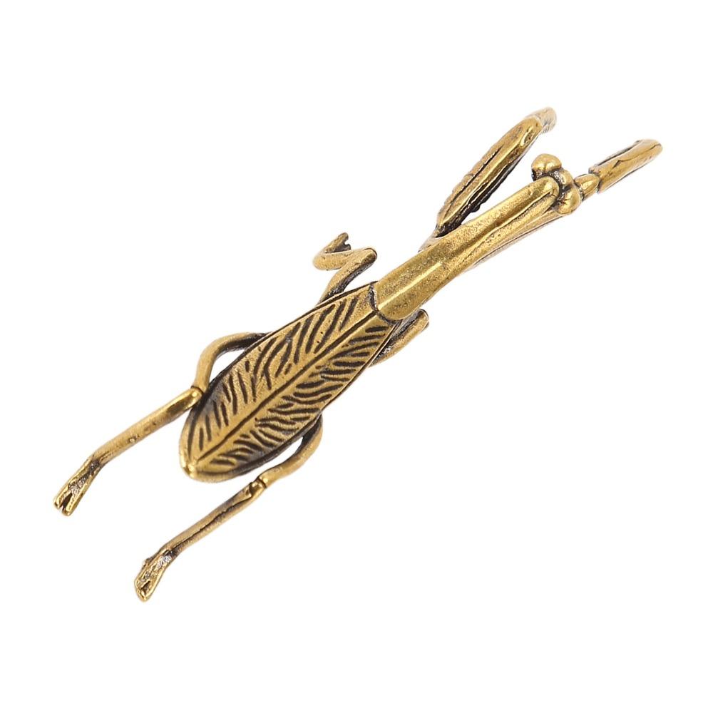 Statua di Mantide in Ottone Rame Piccola Dimensione Decorazione Ornamento Mantide Feng Shui Espositore
