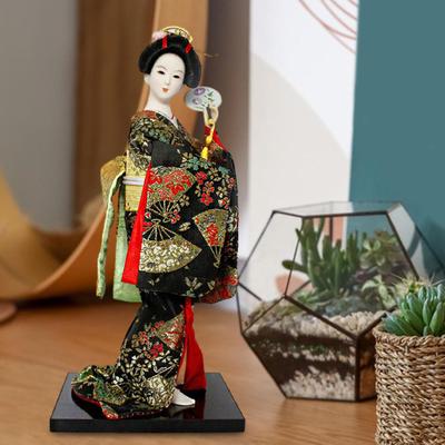 Boneca de gueixa japonesa de 12 polegadas, decoração de mesa, altura de 30 cm, estátua de menina feita à mão para