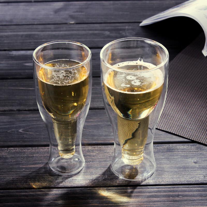 Shangqi 450ml Doppelwandige Borosilikatglas-Biertasse