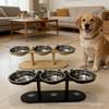 Comedero elevado para mascotas con doble cuenco de madera para gatos y perros soporte protector cuello