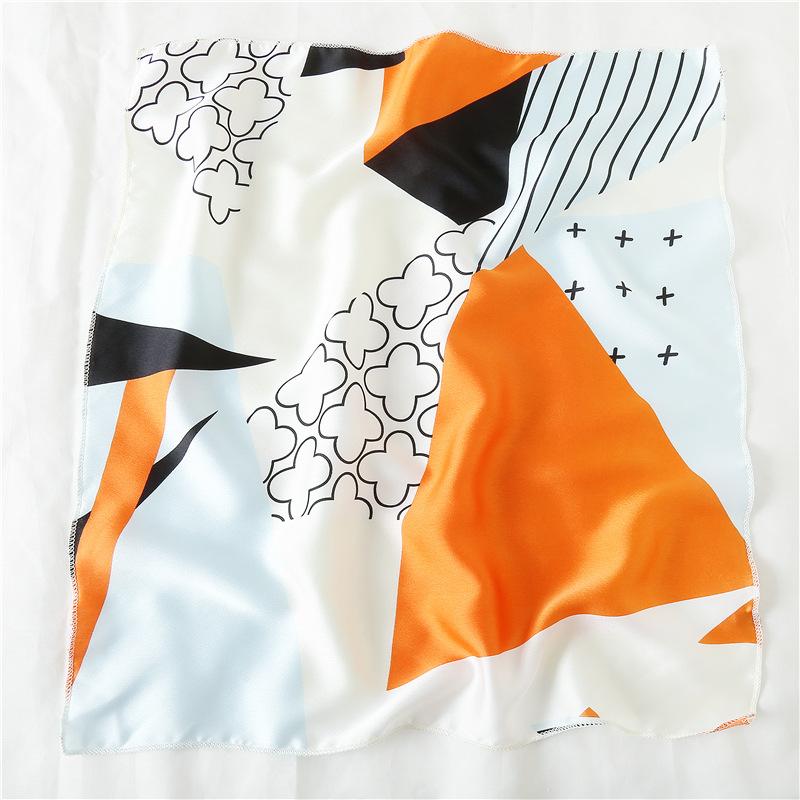 Korean Small Scarf Leopard Print Polka Dot Square Women's Decorative Autumn Winter Headscarf Headband Wrist Chic Style
