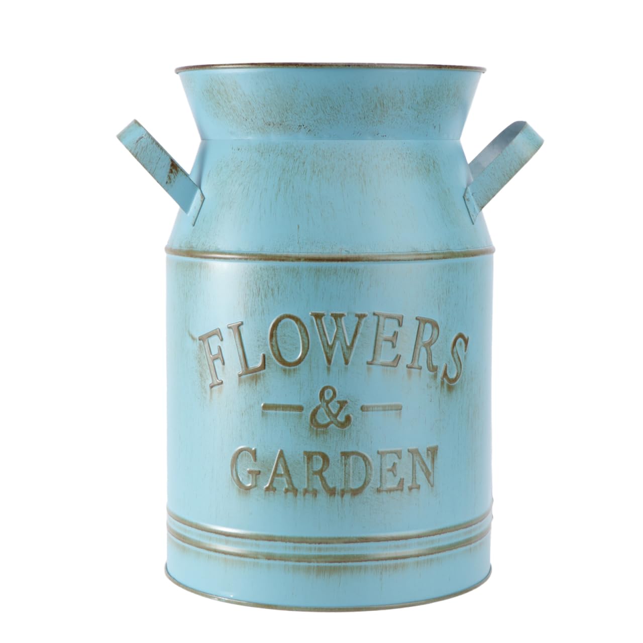 

OUNONA Antique Tin Bucket Flower Nordic Style Dried Flower for Balcony Antique Style Pot, Planter, Pot, 30x18.5cm, Gardening, зелёный